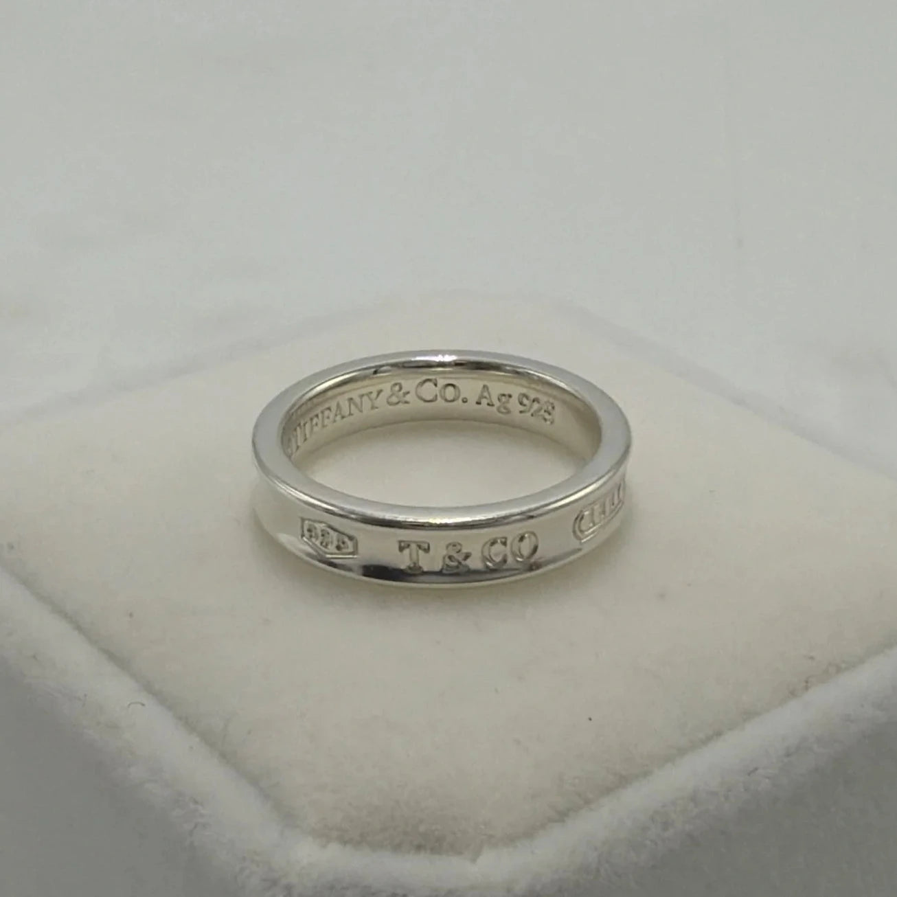 Tiffany & Company 1837 Narrow 925 Silver Ring, Size: 5.5