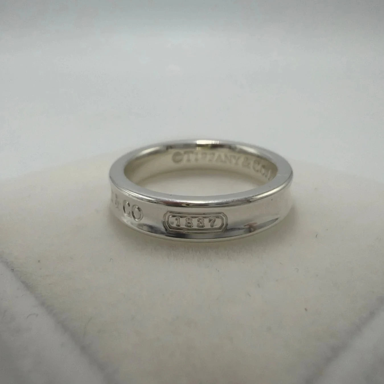 Tiffany & Company 1837 Narrow 925 Silver Ring, Size: 5.5