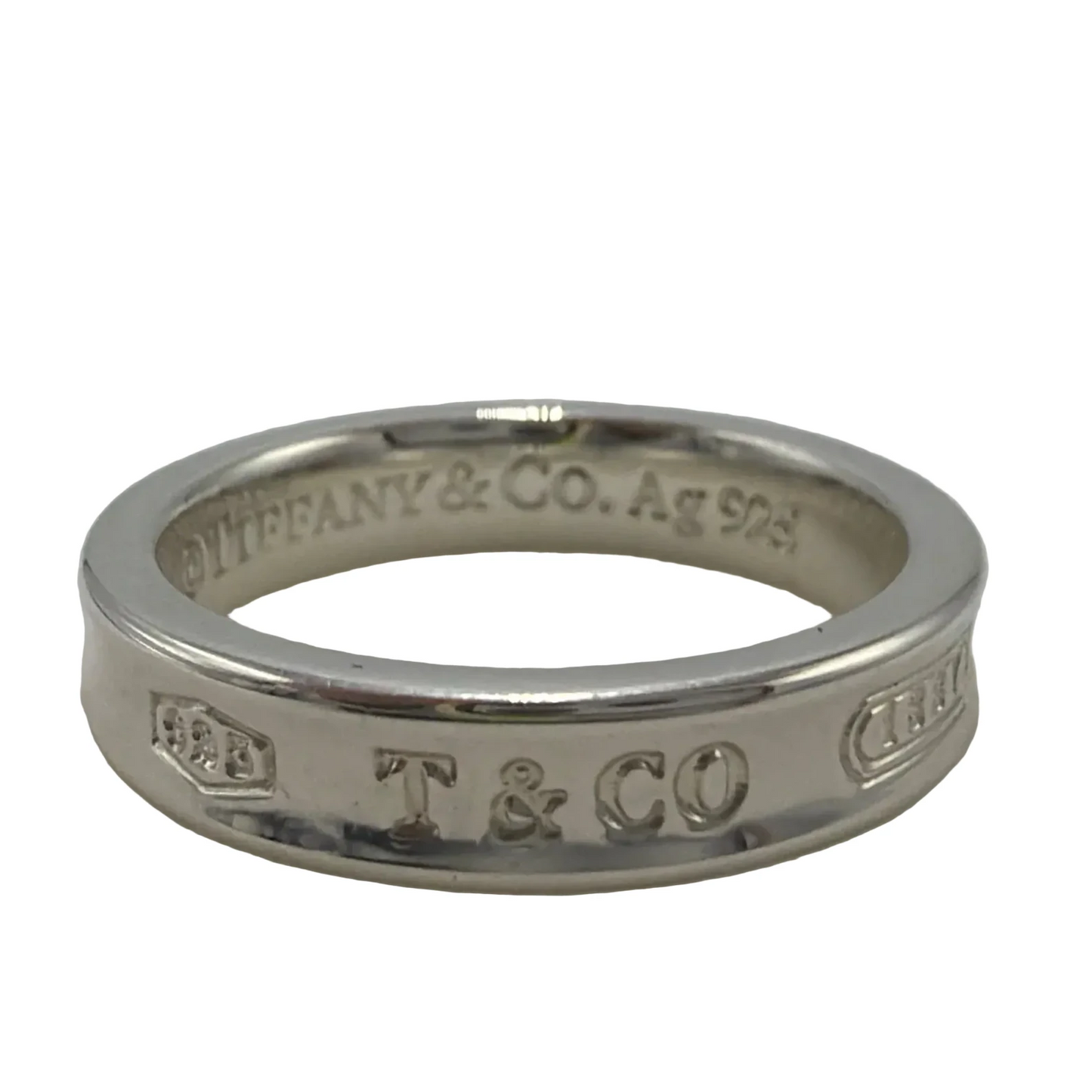Tiffany & Company 1837 Narrow 925 Silver Ring, Size: 5.5