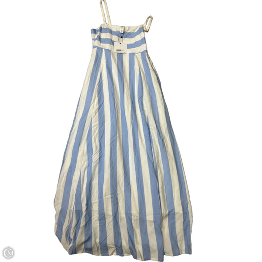New! Dress Casual Maxi By Beach Riot In Blue & White, Size: M