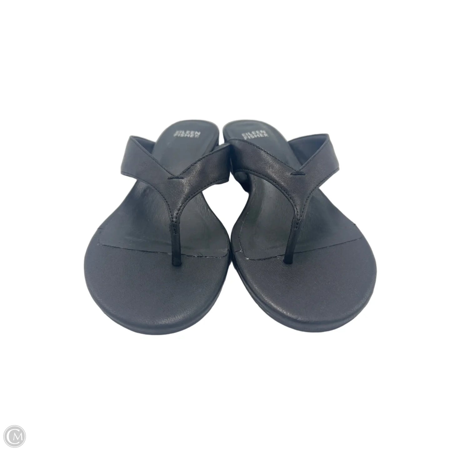 Sandals Flip Flops By Eileen Fisher In Black, Size: 8