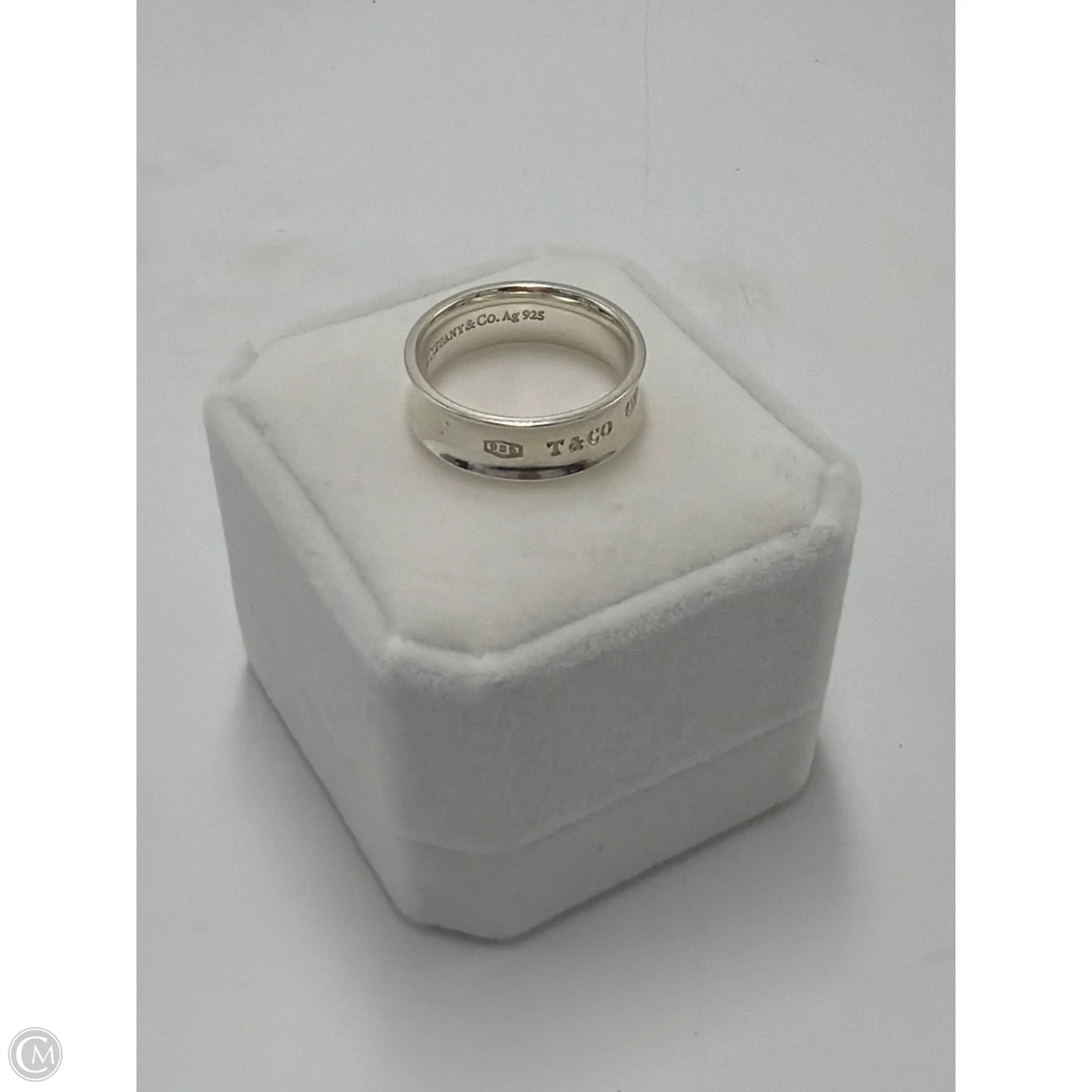 Tiffany And Company 1837 Thick Band 925 Silver Designer Ring, Size: 8