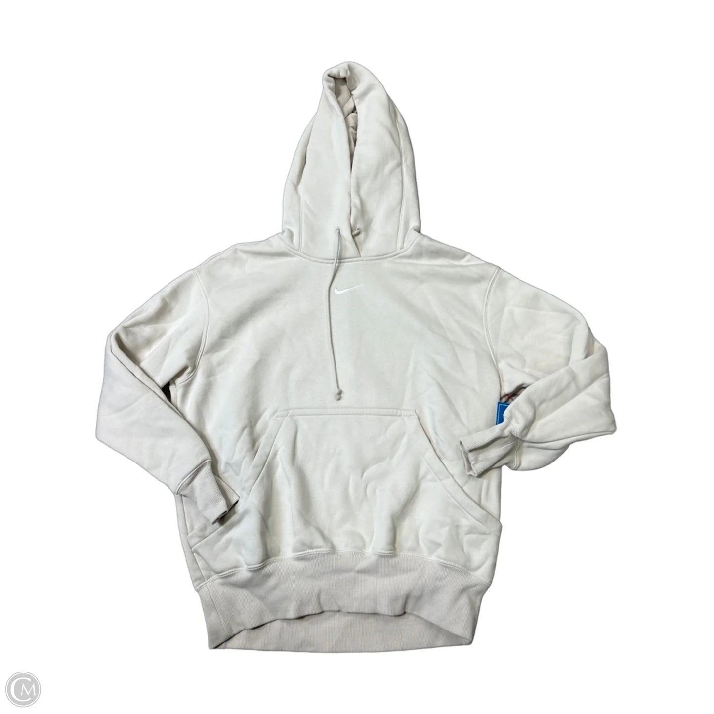 Athletic Sweatshirt Hoodie By Nike Apparel In Cream, Size: Xs