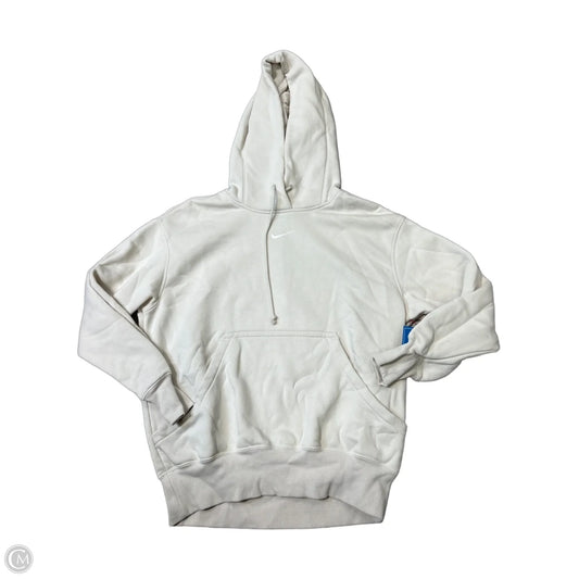 Athletic Sweatshirt Hoodie By Nike Apparel In Cream, Size: Xs