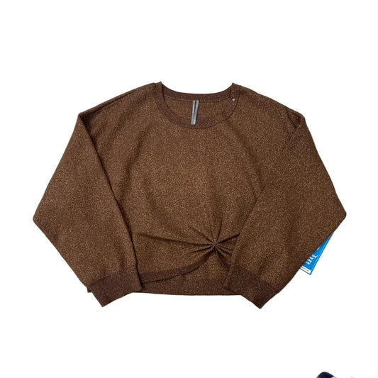 New! Sweater By Anthropologie In Brown & Gold, Size: 3x