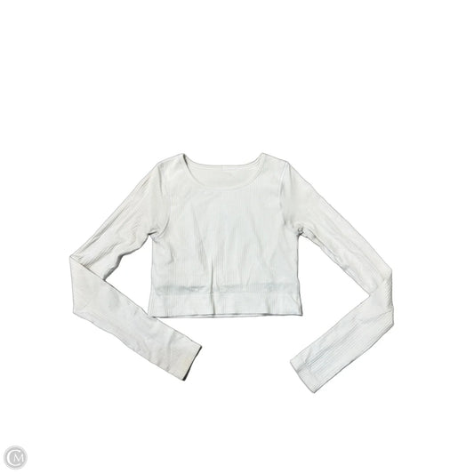Athletic Top Long Sleeve Crewneck By Lululemon In White, Size: S