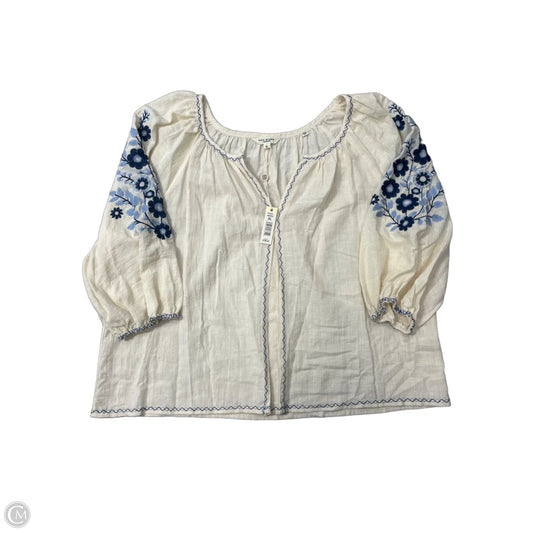 New! Top Long Sleeve By Max Studio In Cream, Size: Xl