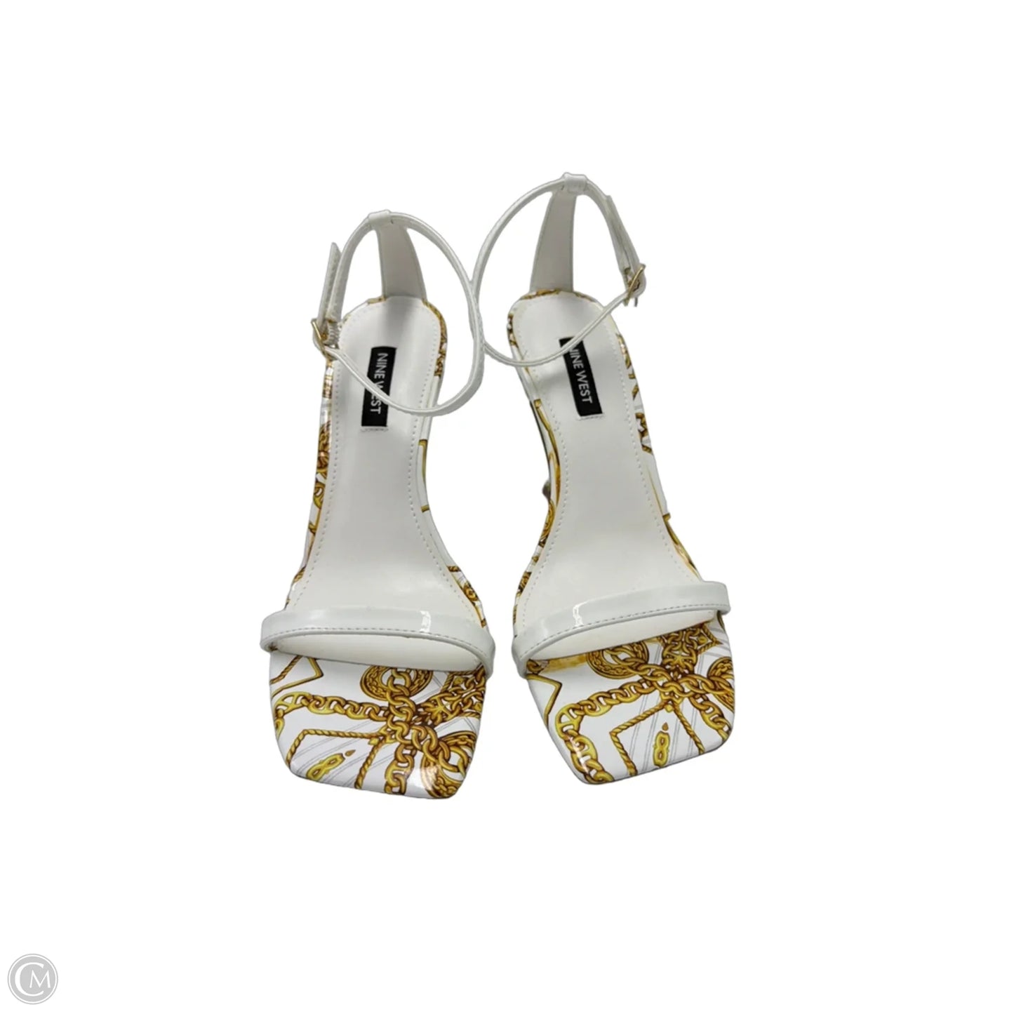 Shoes Heels Stiletto By Nine West In Gold & White, Size: 7.5