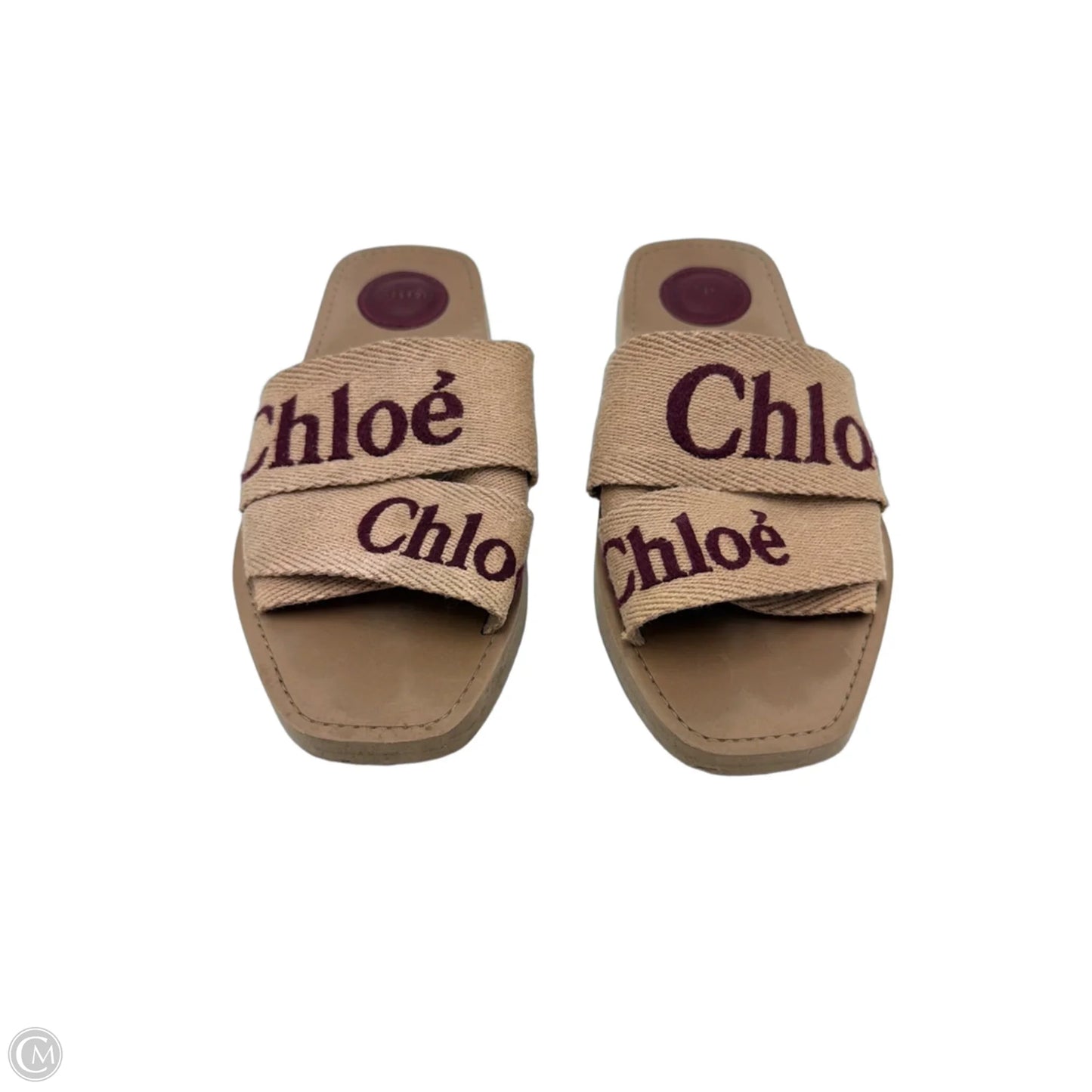 Chloe Woody Flat Slide Luxury Sandal, Size: 7.5 (38)