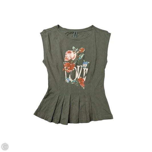 Top Short Sleeve By Anthropologie In Green, Size: Xs