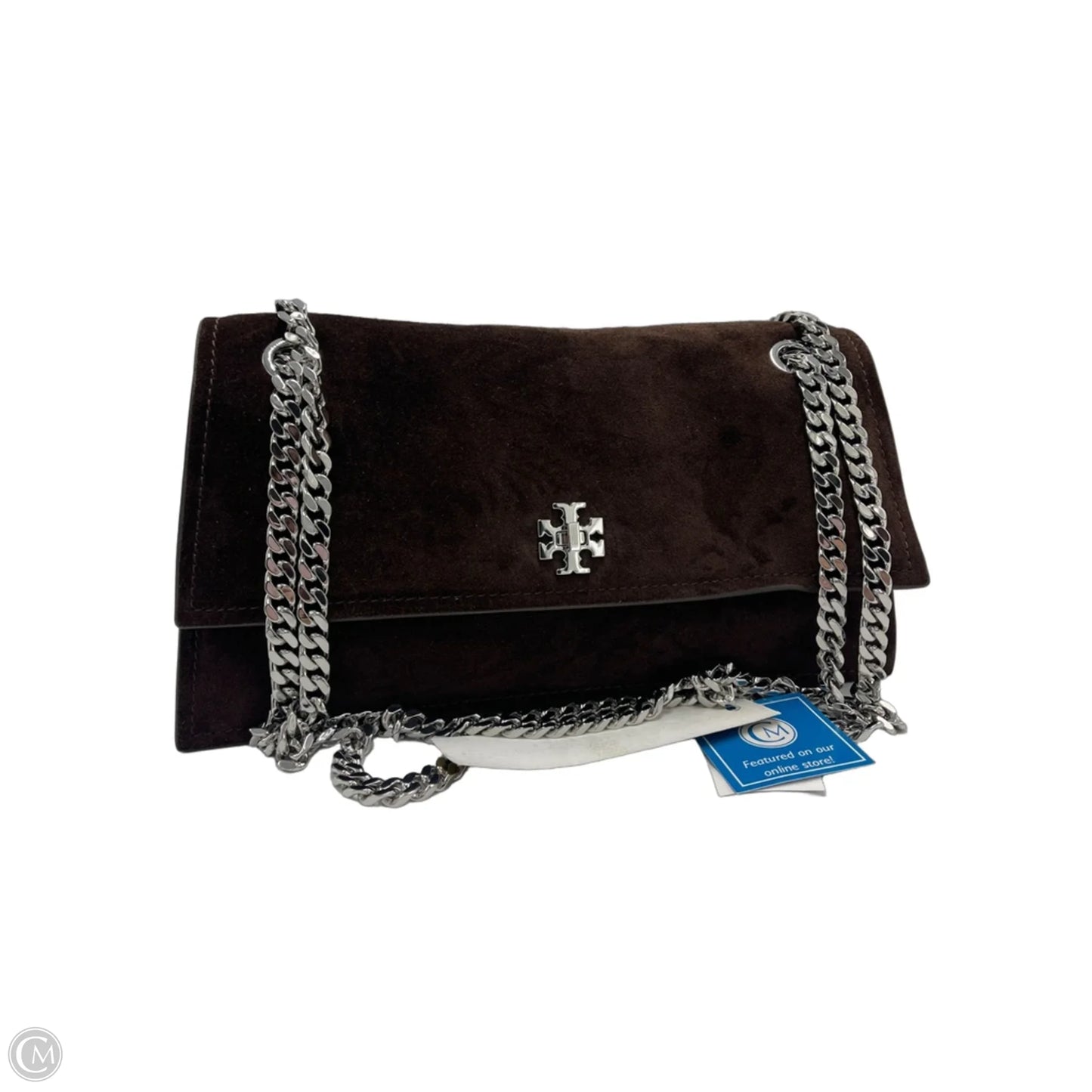 Tory Burch Kira Turnlock Suede Designer Handbag