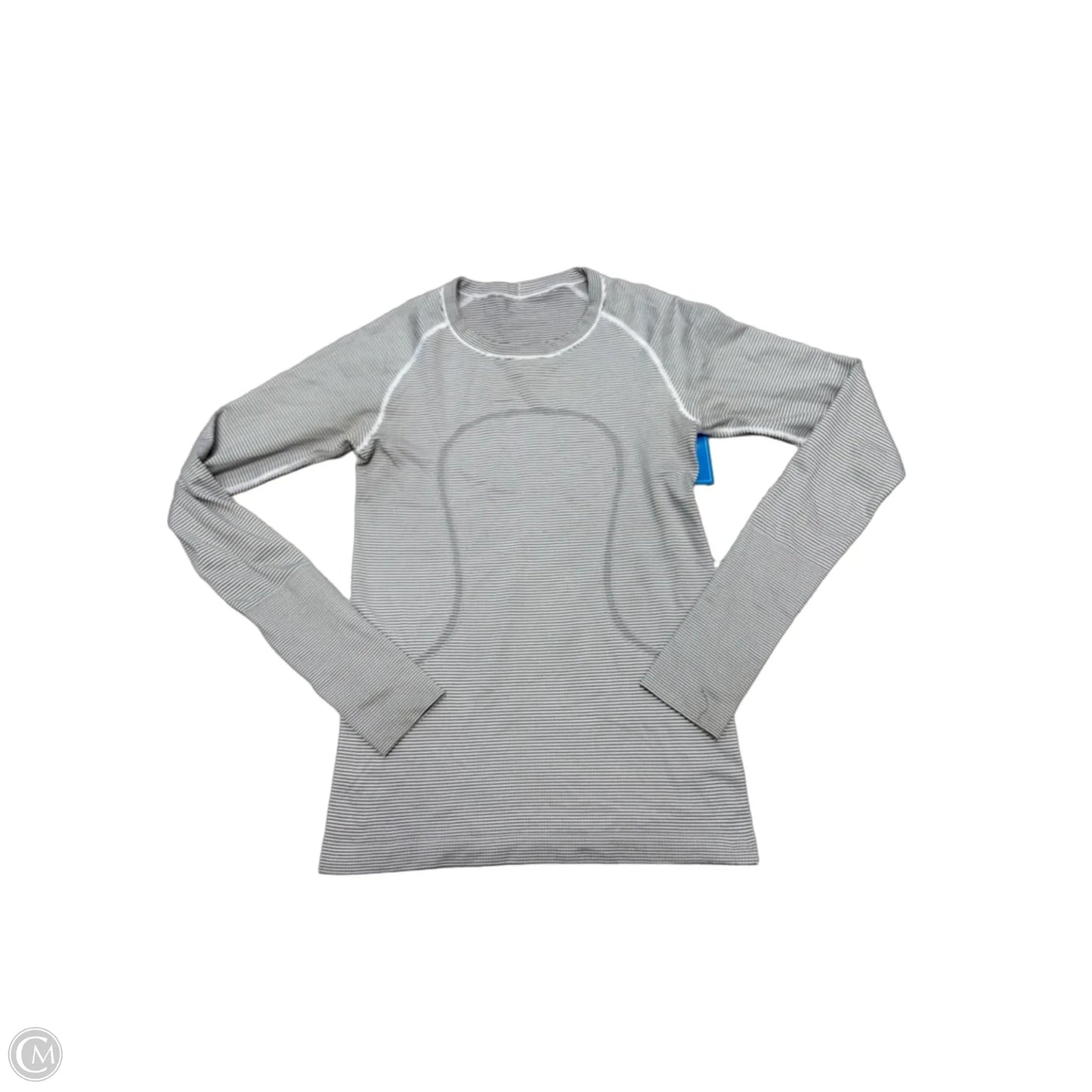 Athletic Top Long Sleeve Crewneck By Lululemon In Striped Pattern, Size: S