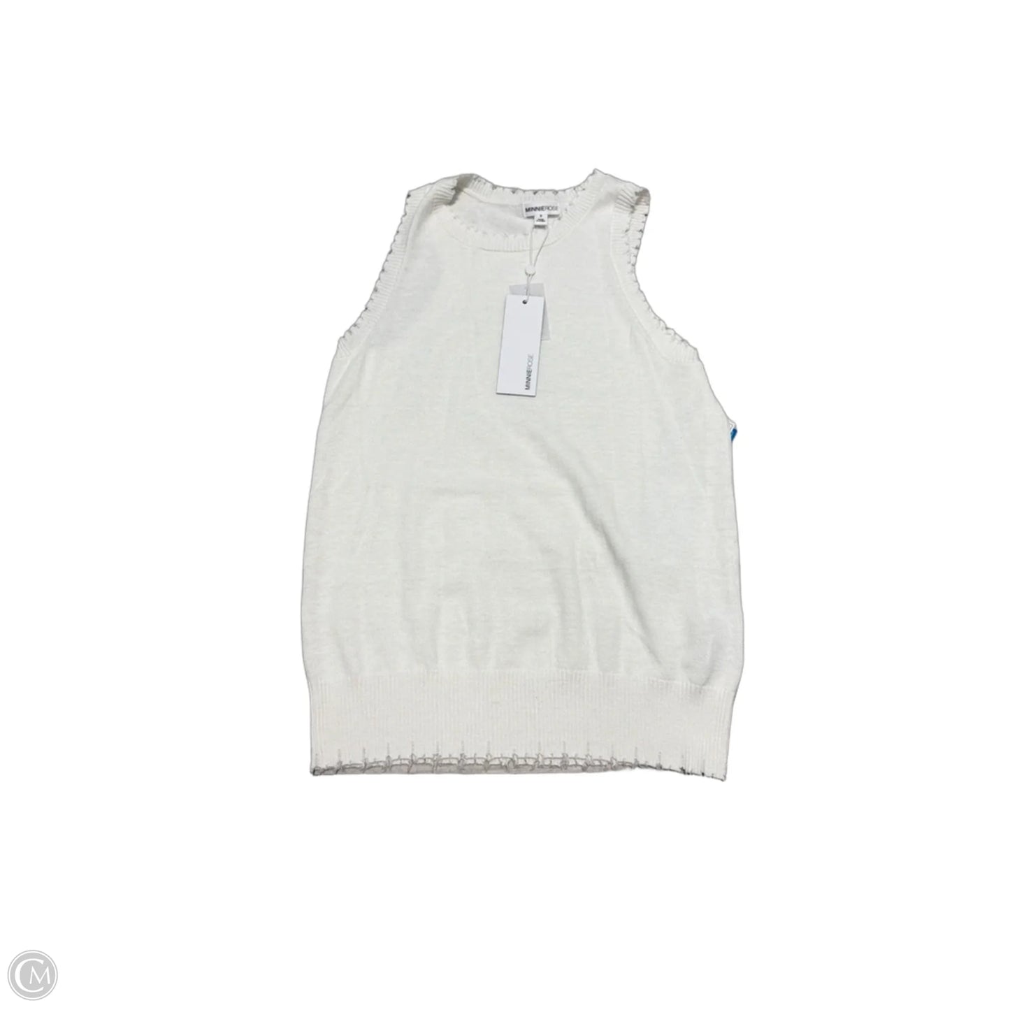 New! Top Sleeveless By MinnieRose In White, Size: S