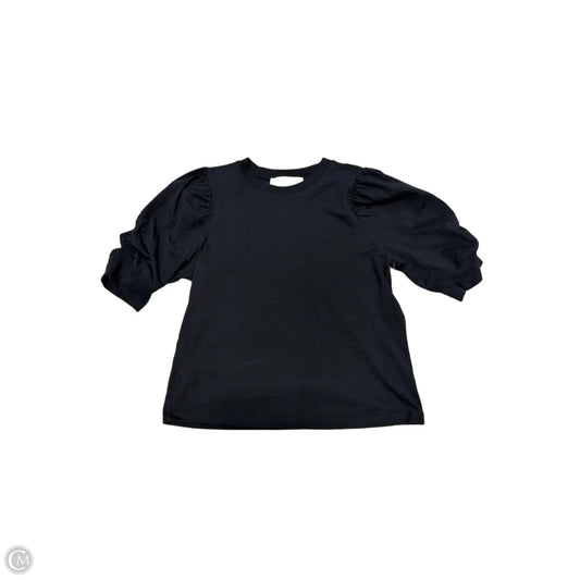 Top Short Sleeve By Frame In Black, Size: S