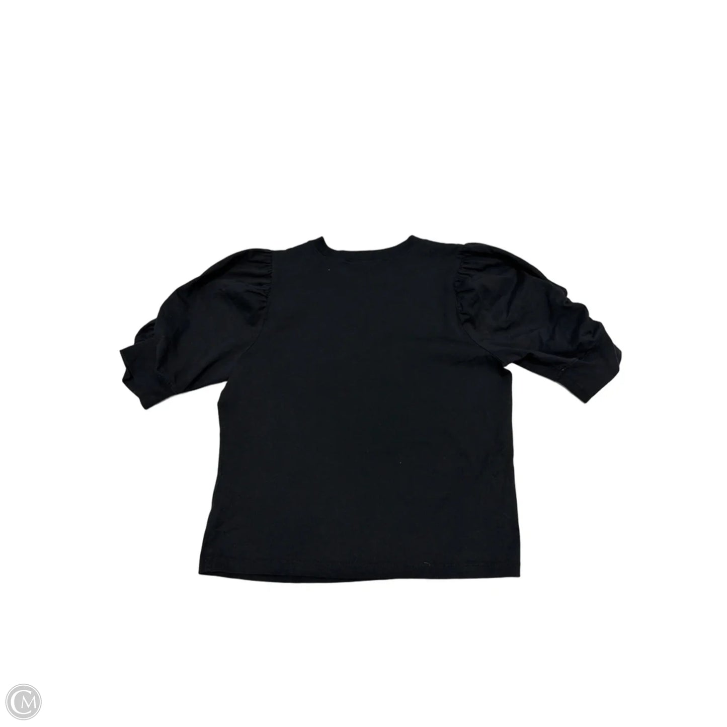 Top Short Sleeve By Frame In Black, Size: S
