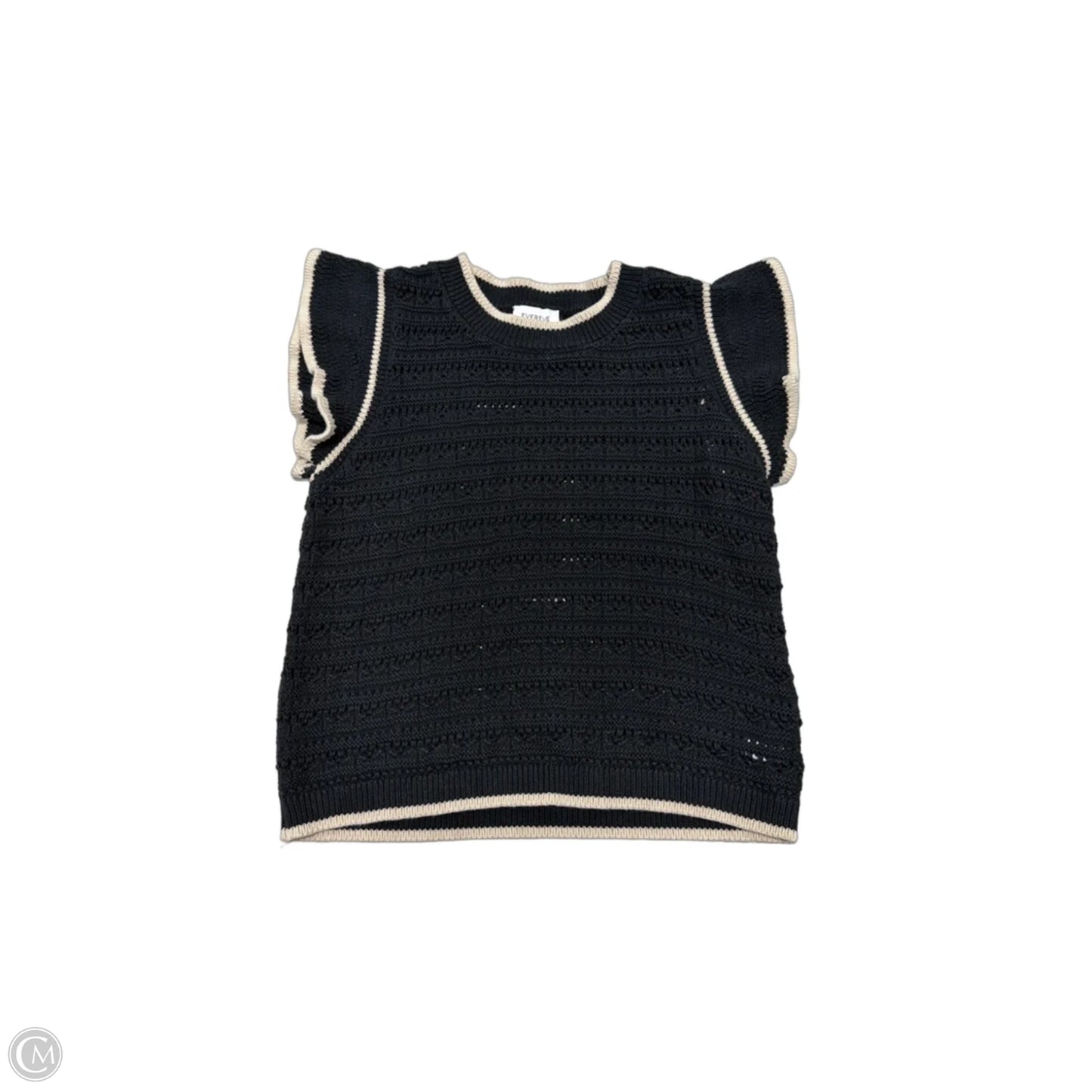 Top Short Sleeve By Evereve In Black, Size: S