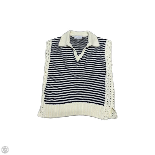 Sweater Short Sleeve By Michael Stars In Blue & Cream, Size: Xs