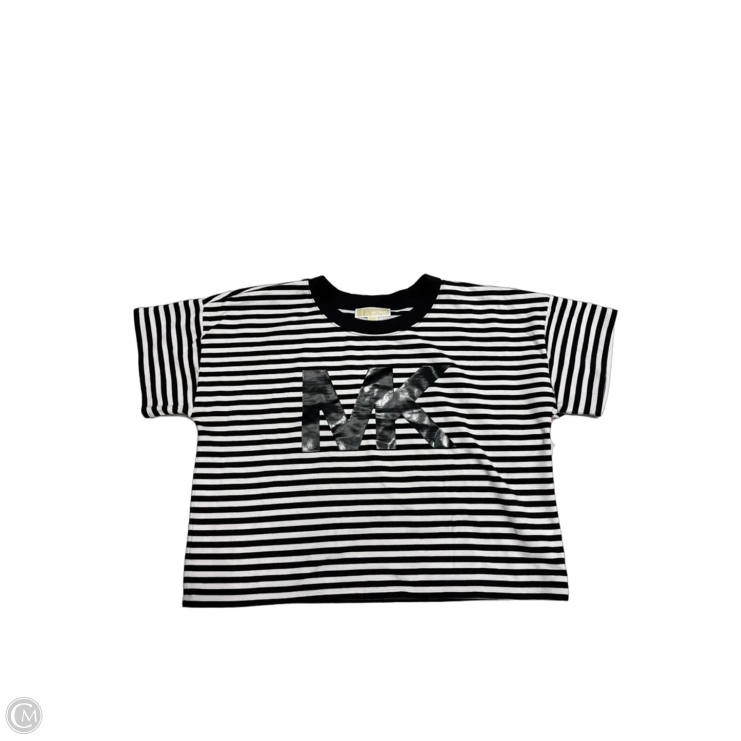 Top Short Sleeve By Michael By Michael Kors In Striped Pattern, Size: L