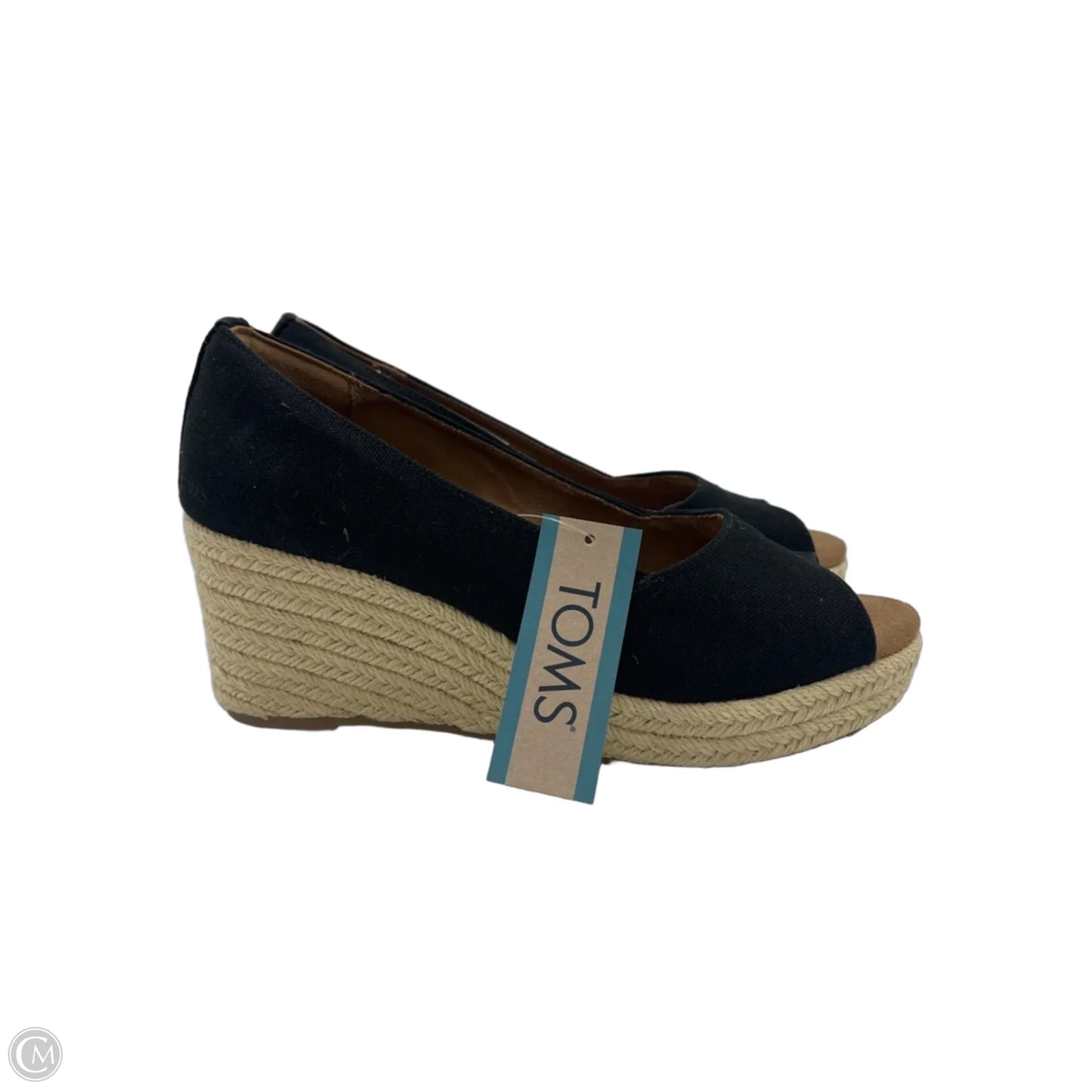 New! Sandals Heels Wedge By Toms In Black, Size: 7.5