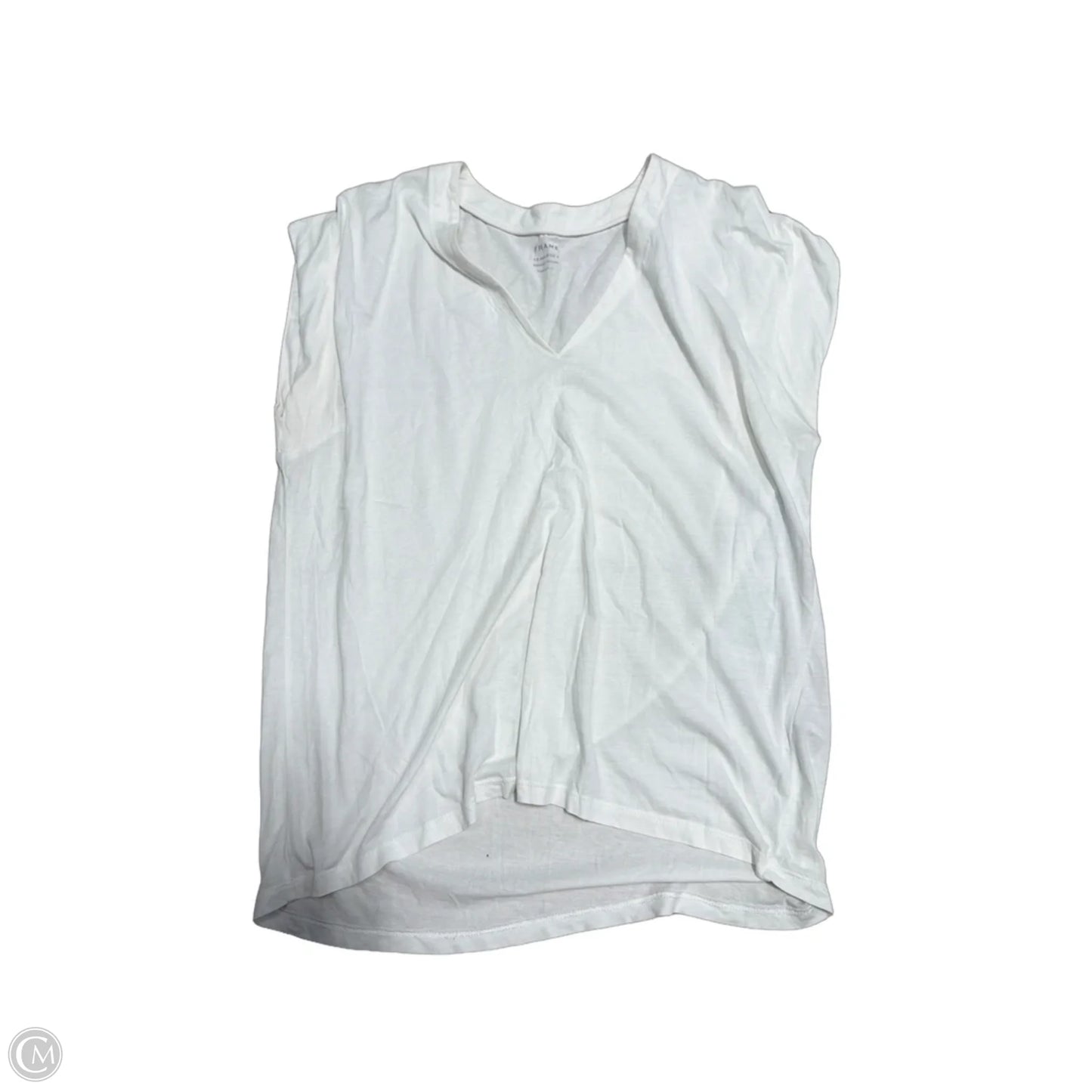Top Sleeveless By Frame In White, Size: M