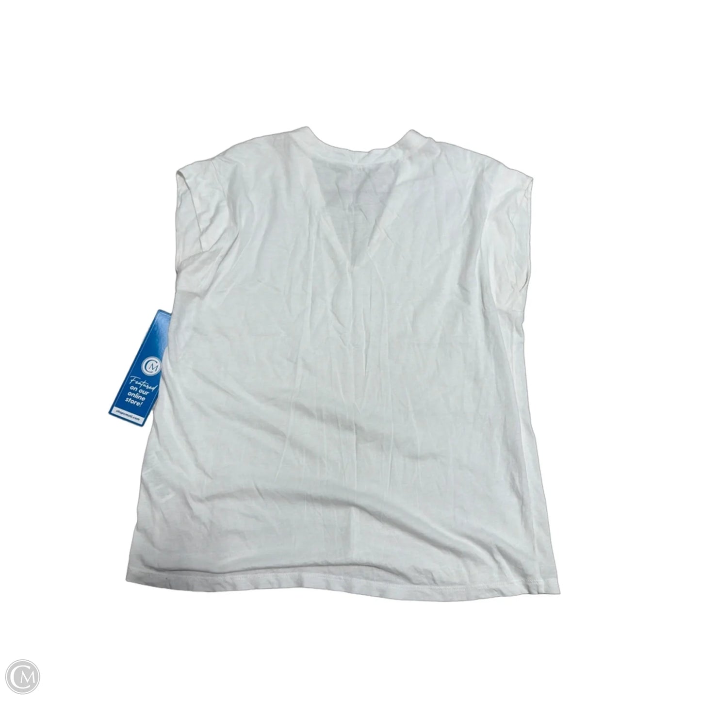 Top Sleeveless By Frame In White, Size: M