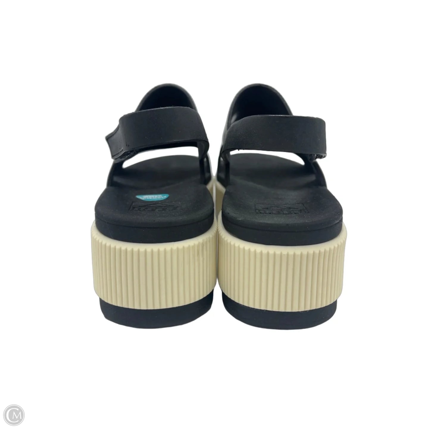 Sandals Heels Platform By Reef In Black, Size: 8