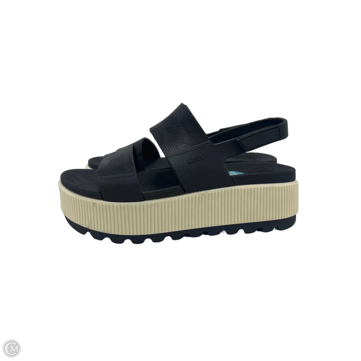 Sandals Heels Platform By Reef In Black, Size: 8