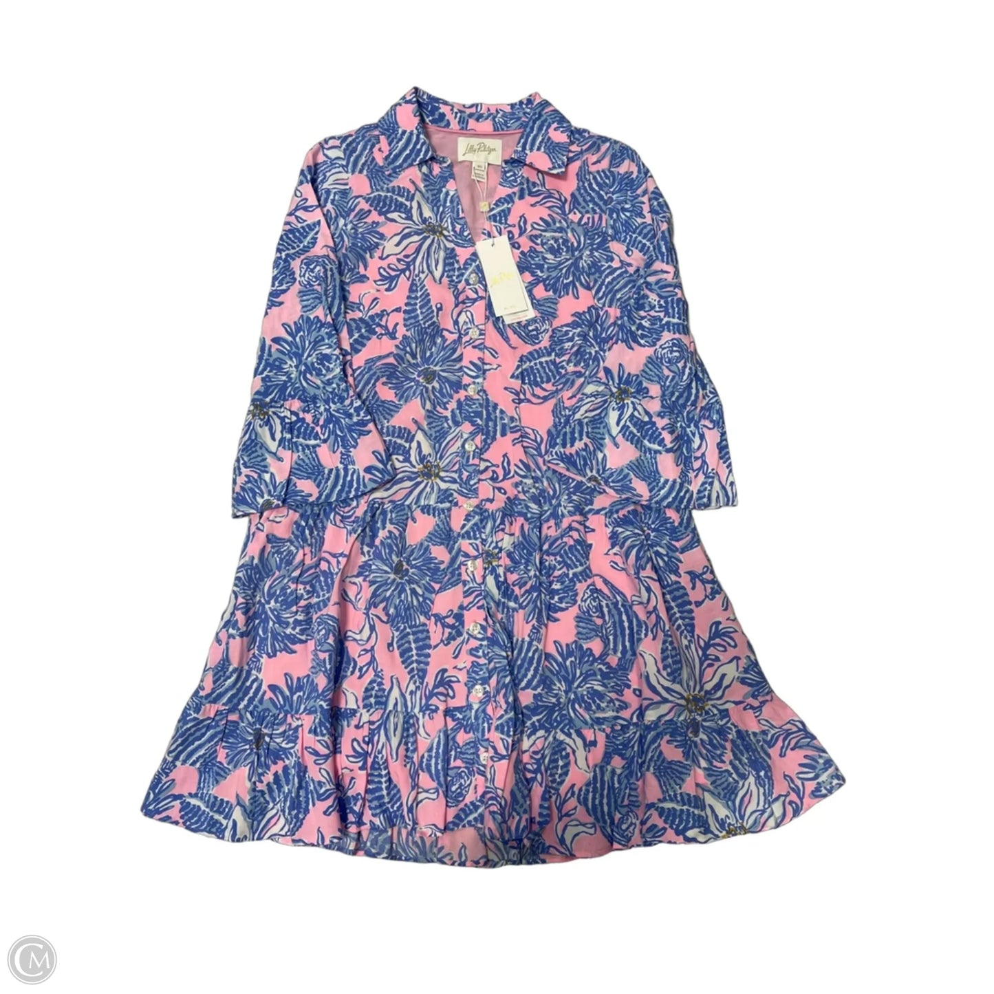 New! Dress Designer By Lilly Pulitzer In Blue & Pink, Size: Xs