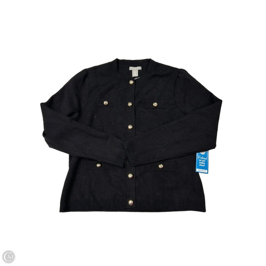 Sweater Cardigan By H&m In Black, Size: M