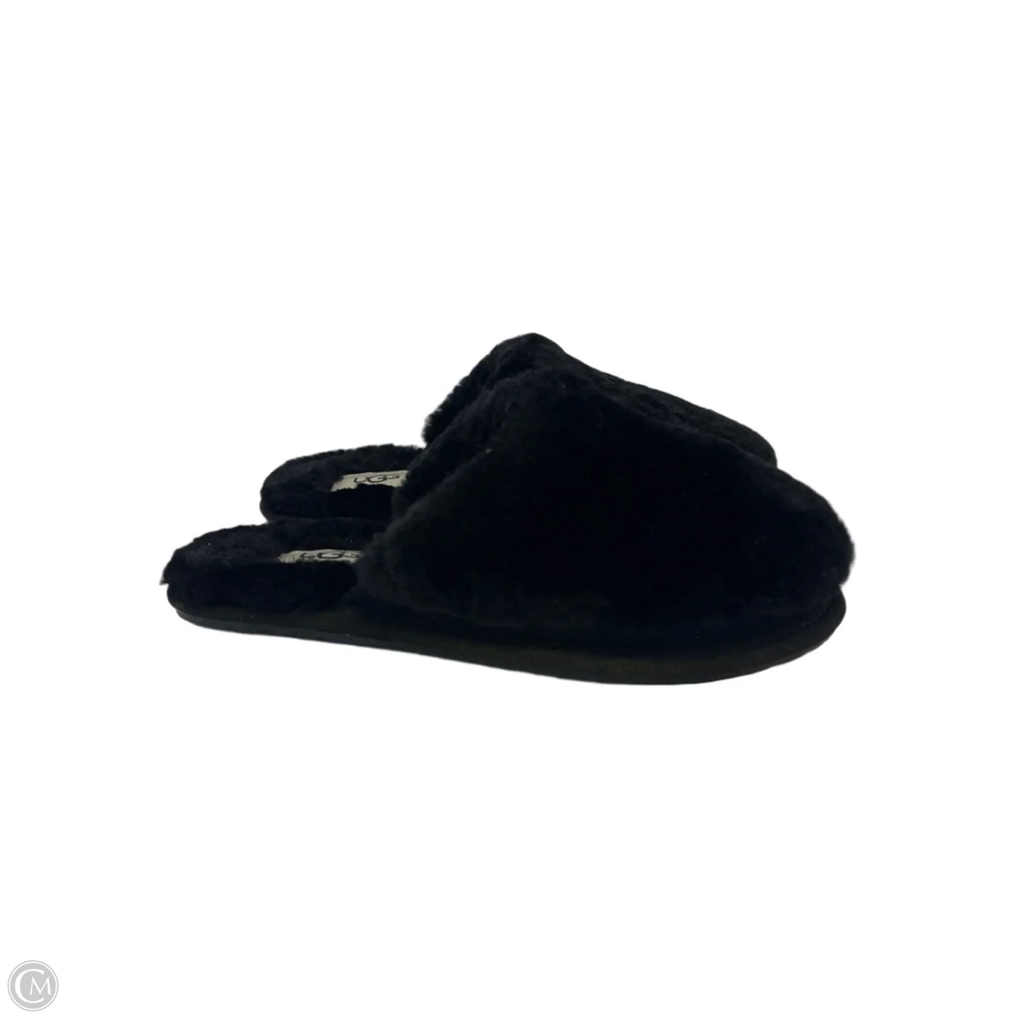 Slippers Designer By UGG In Black, Size: 6