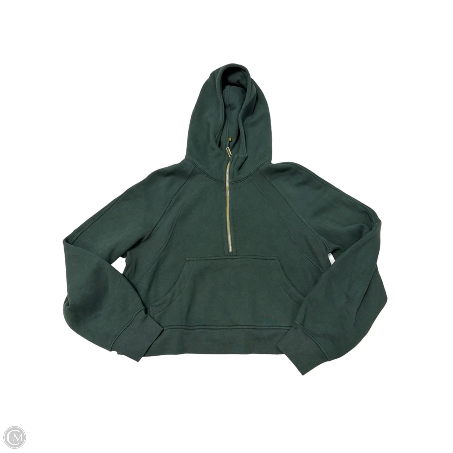 Athletic Sweatshirt Hoodie By Lululemon In Green, Size: M