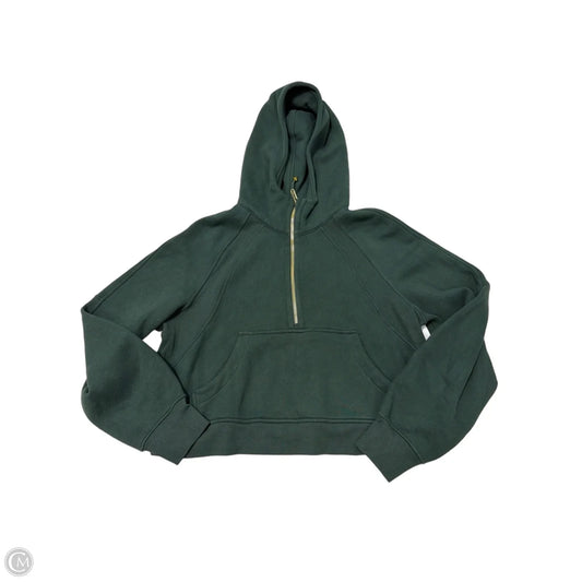 Athletic Sweatshirt Hoodie By Lululemon In Green, Size: M