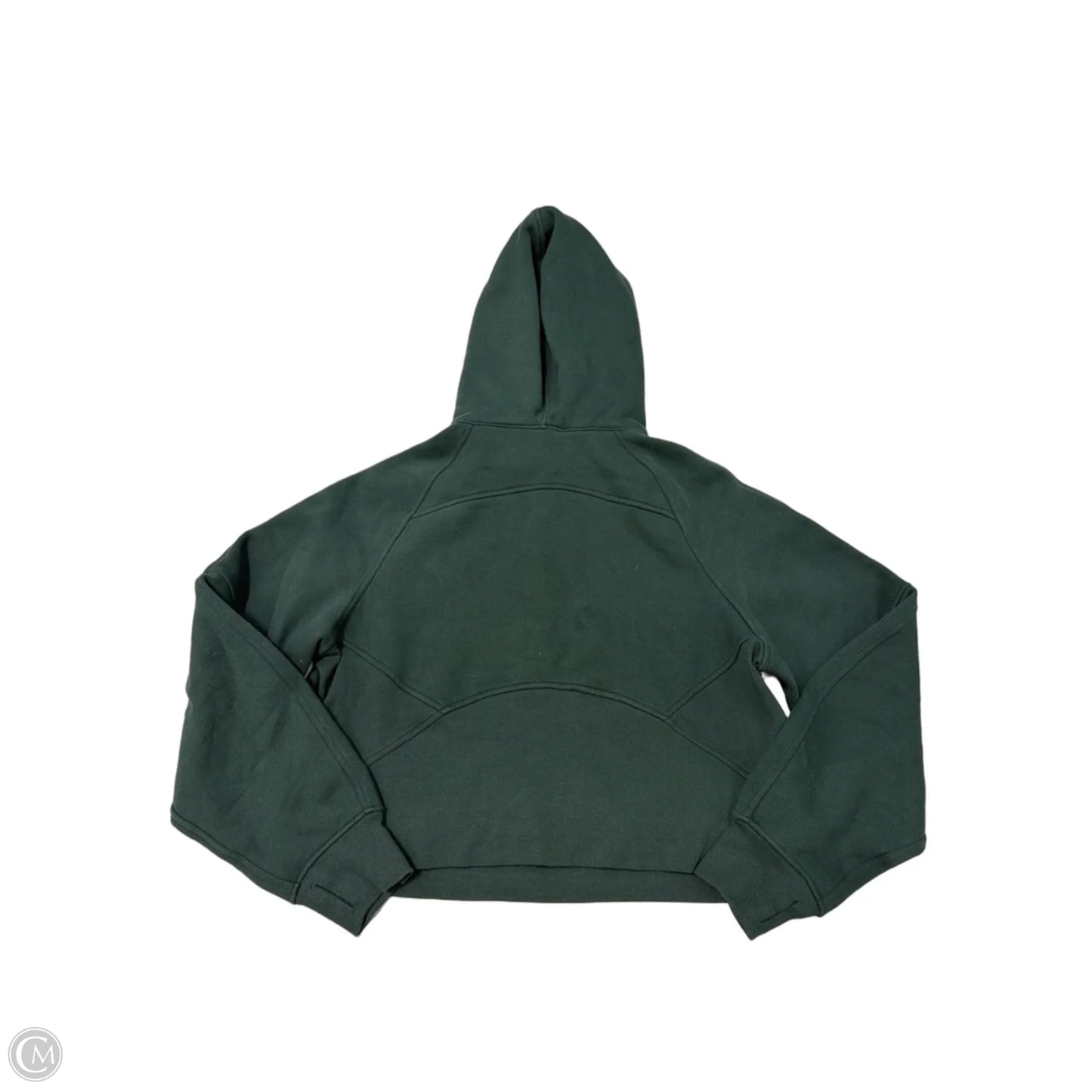 Athletic Sweatshirt Hoodie By Lululemon In Green, Size: M