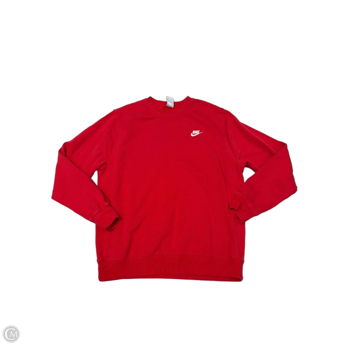 Athletic Sweatshirt Crewneck By Nike Apparel In Red, Size: L