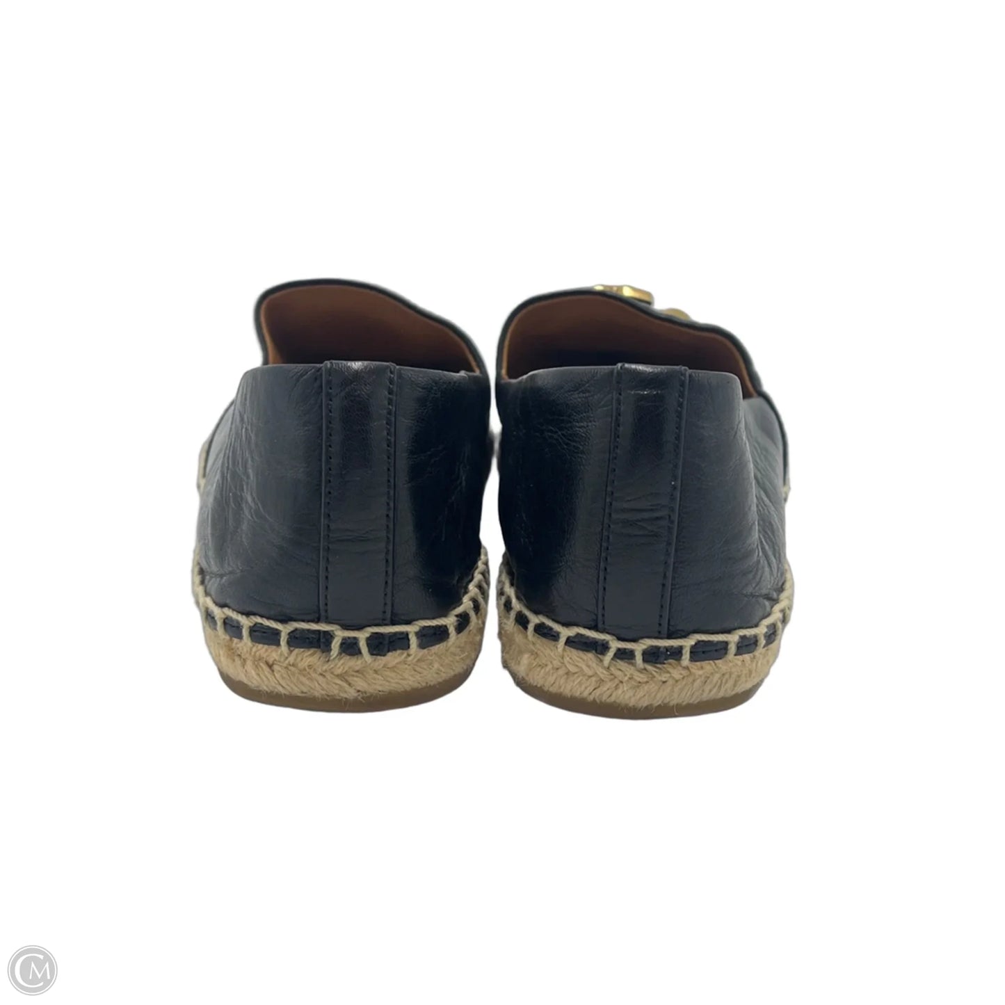 Shoes Designer By Tory Burch In Black & Gold, Size: 10.5