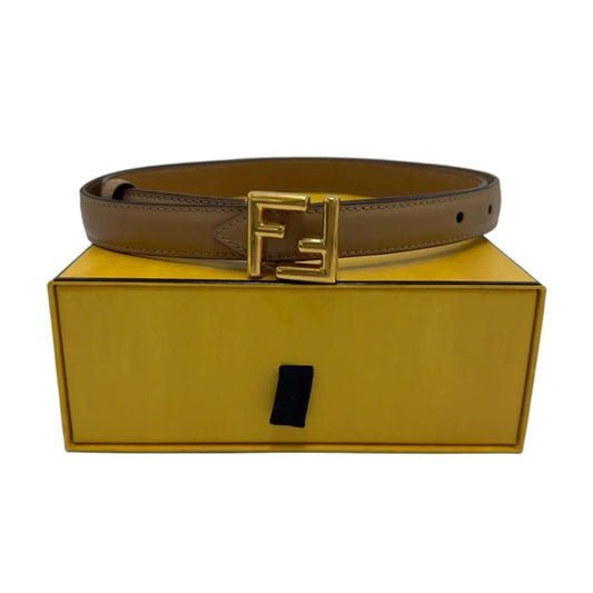 Fendi FF Monogram Leather Luxury Belt, Size: 90/36 (L/XL)