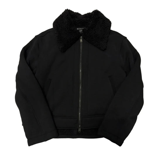 Jacket Faux Fur & Sherpa By Athleta In Black, Size: S