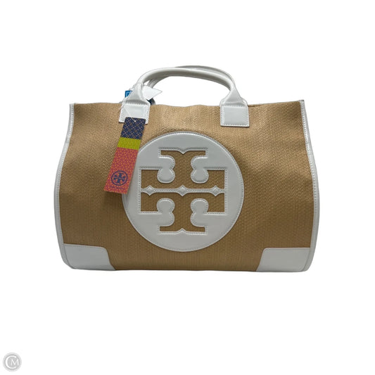 New! Tory Burch Ella Basketweave Designer Tote