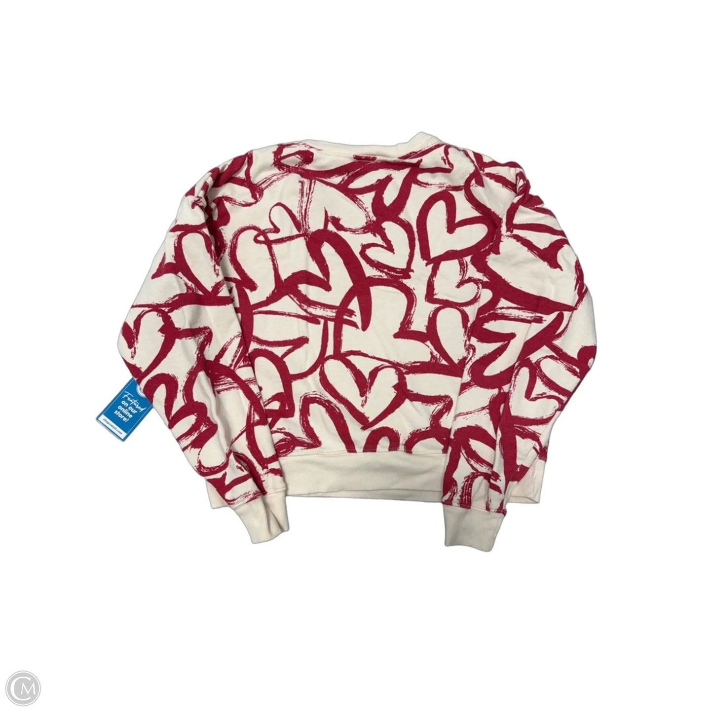 Sweatshirt Crewneck By Maeve In Cream & Red, Size: S