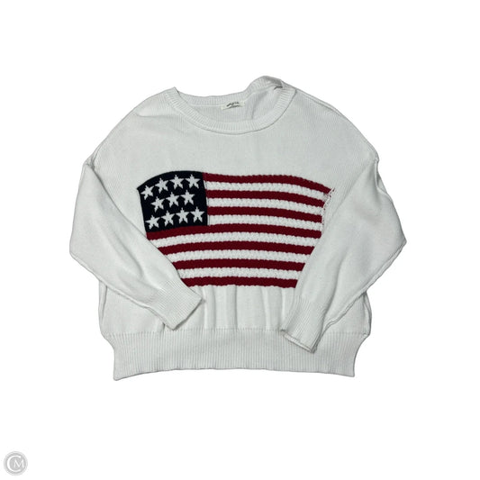 Miracle Sweater in Blue Red & White, Size M