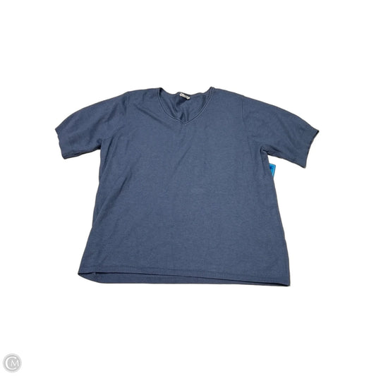 Top Short Sleeve By Milano In Blue, Size: 1x