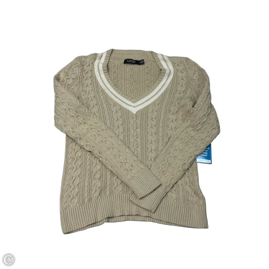 Sweater By Lauren By Ralph Lauren In Tan, Size: L