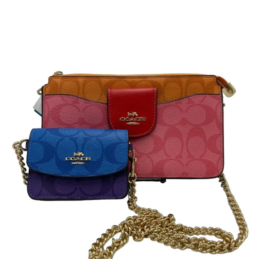 Coach Poppy Crossbody w/ Card Case Designer Handbag Set
