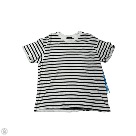 Top Short Sleeve By Atm In Striped Pattern, Size: S