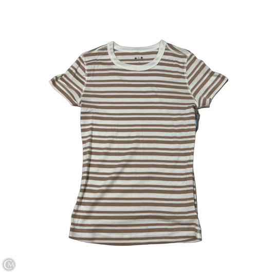Top Short Sleeve By Three Dots In Striped Pattern, Size: S