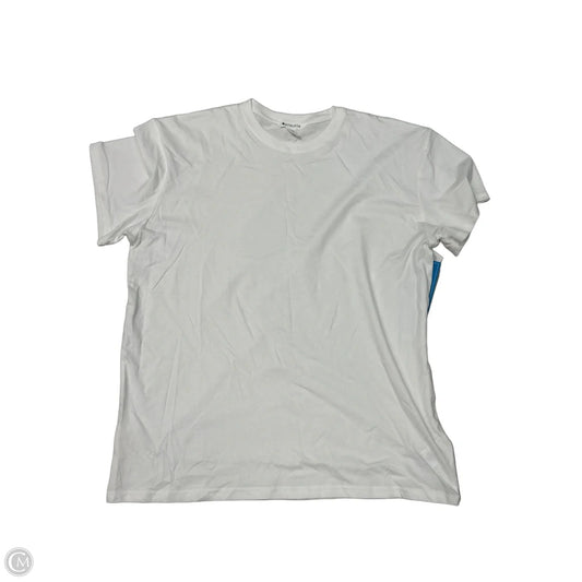 Athletic Top Short Sleeve By Athleta In White, Size: L