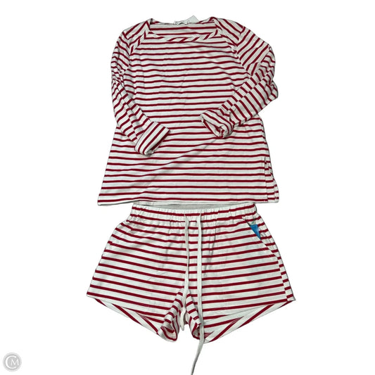 New! Shorts Set By Aemi + Co In Red & White, Size: S