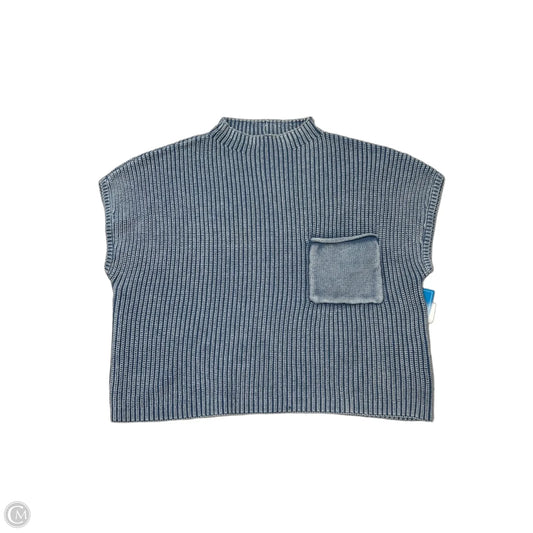Sweater Short Sleeve By Zenana In Blue, Size: S