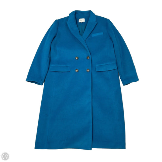 Coat Trench Coat By Loft In Blue, Size: Lp