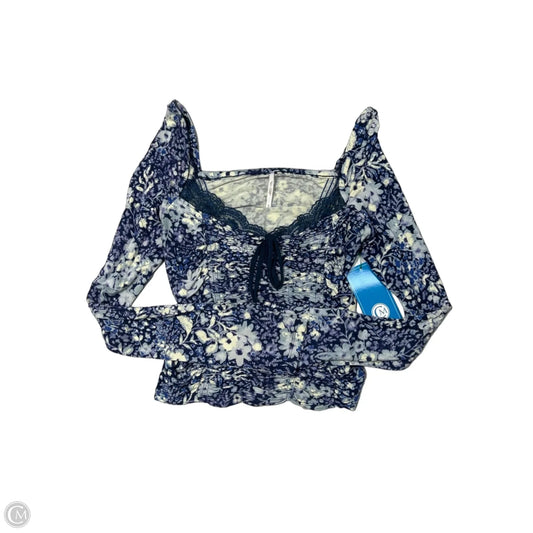 Top Long Sleeve By Free People In Blue & Purple, Size: S